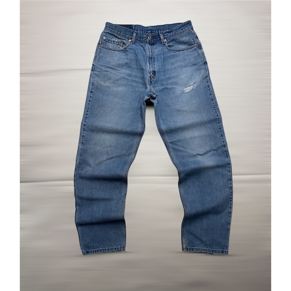 Vintage Levis 550 Relaxed Fit Jeans Men's 34x32 Blue Denim Zip Fly Western